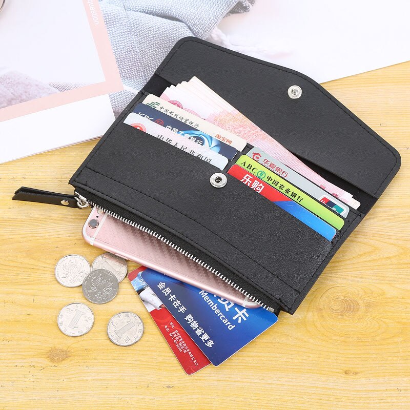 Simple Zipper Envelope Ladies Wallet Mid-length Large-capacity Women's Wallet Multi-card Card Holder
