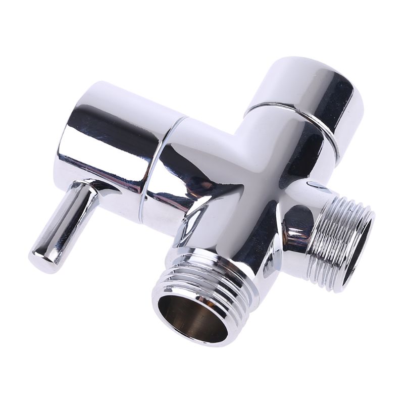 Krom mässing  g1/2 " t-adapter 3- vägs ventil dusch avledare vattenavskiljare badrum toalett bidé spruta
