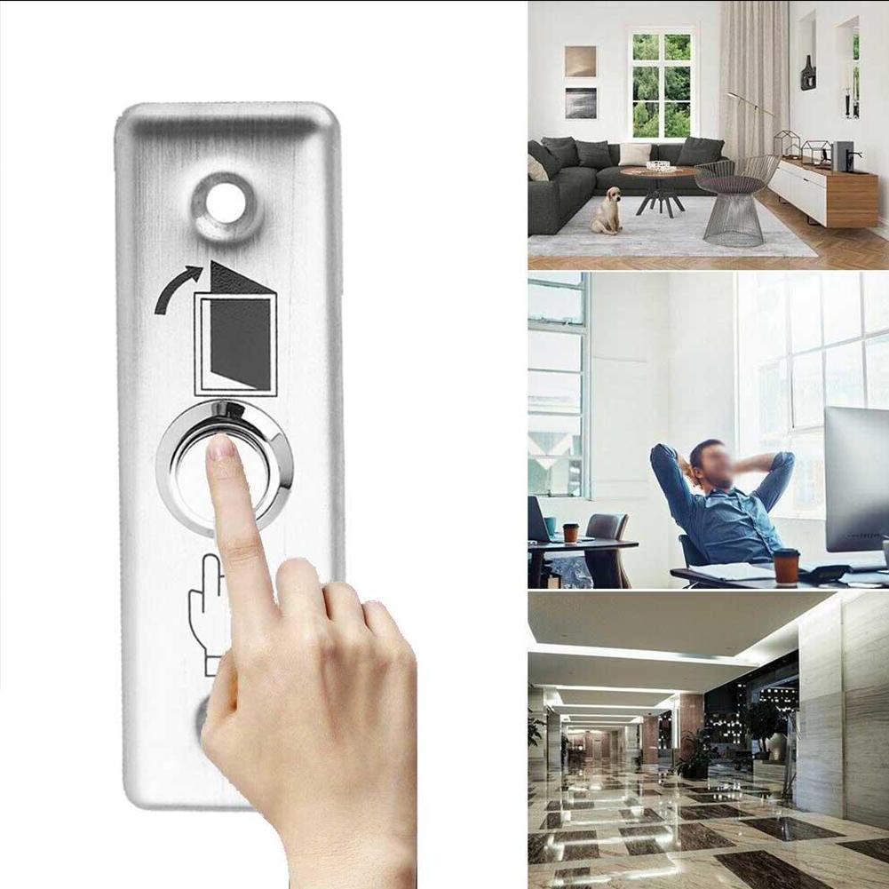 Exit Push Door Release Button Switch Stainless Steel Rectangle For Electric Magnetic Lock Door Access Control Systems Button