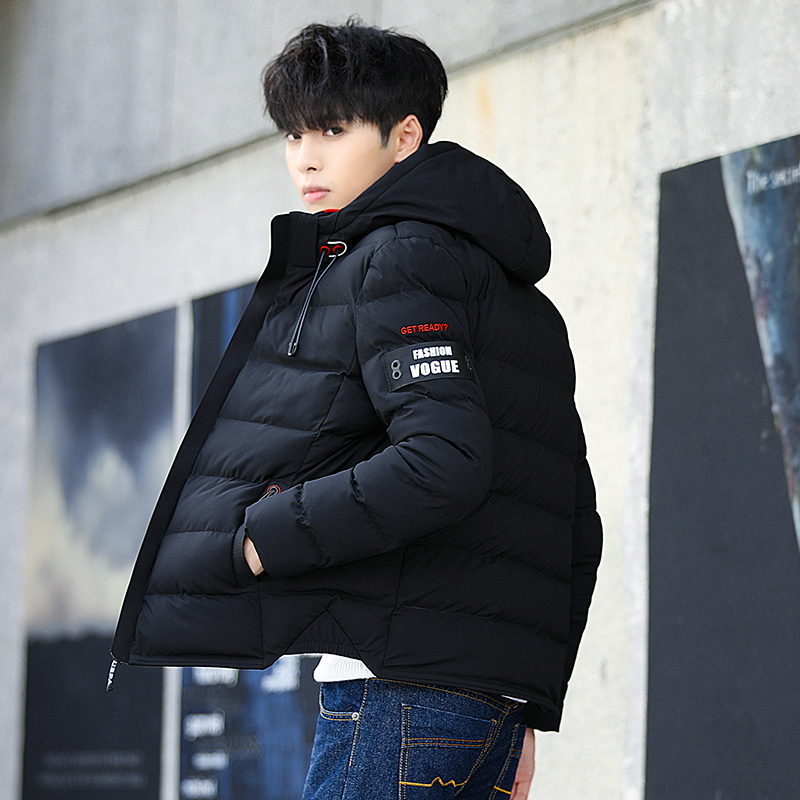 Drop Shipping New Fashion męska kurtka zimowa płaszcz z kapturem ciepłe męskie płaszcz zimowy Casual Slim Fit Student męski płaszcz Streetwear