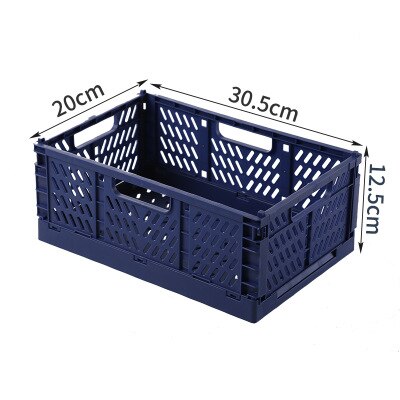 High Capacity Foldable Plastic Storage Basket Utility Cosmetic Container Desktop Home Kitchen Warehouse Storage Baskets Box: I