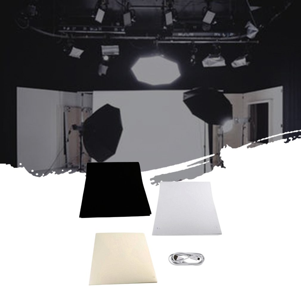 Beruf Mini Folding Leuchtkasten Fotografie Foto Studio Tragbare Led Licht Weichen Box Foto Hintergrund Kit für DSLR Kamera