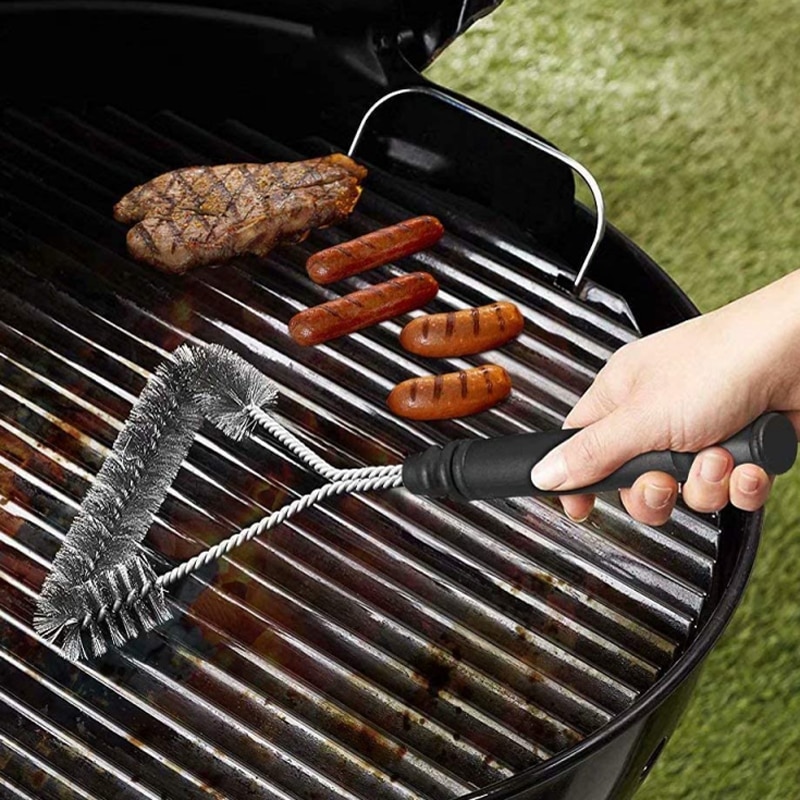 Brosse à Pizza 53,5 Cm Avec Grattoir - Poils En Laiton, Manche En Bois - Pour Four, Pierre à Pizza, Barbecue - 7