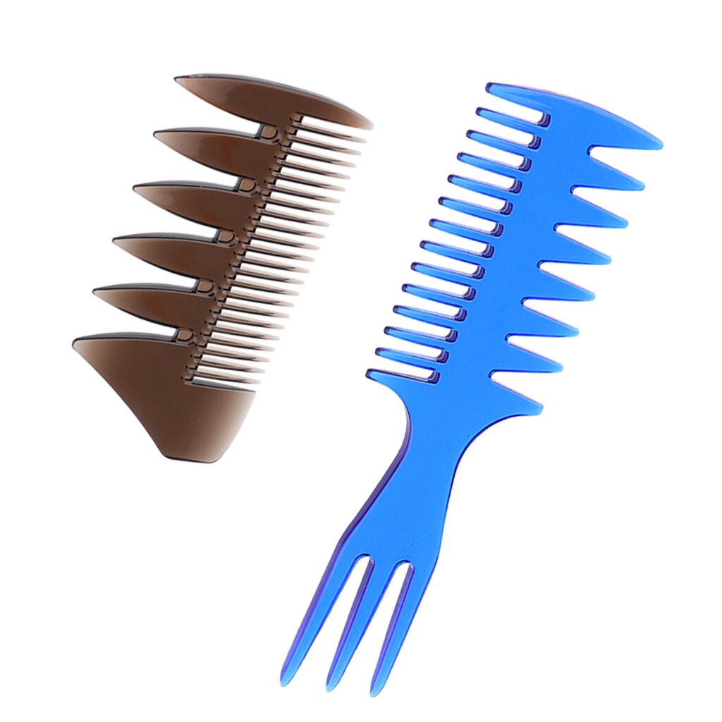 2 Pieces Barbers Styling Combs, Salon Teasing Back Combs, Works Well With All Kinds Of Hair Styling