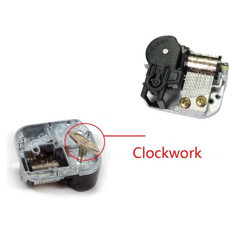 8 Tones Muziekdoos Beweging Mechanische Uurwerk Diy Windup Draaien Muzikale R66D