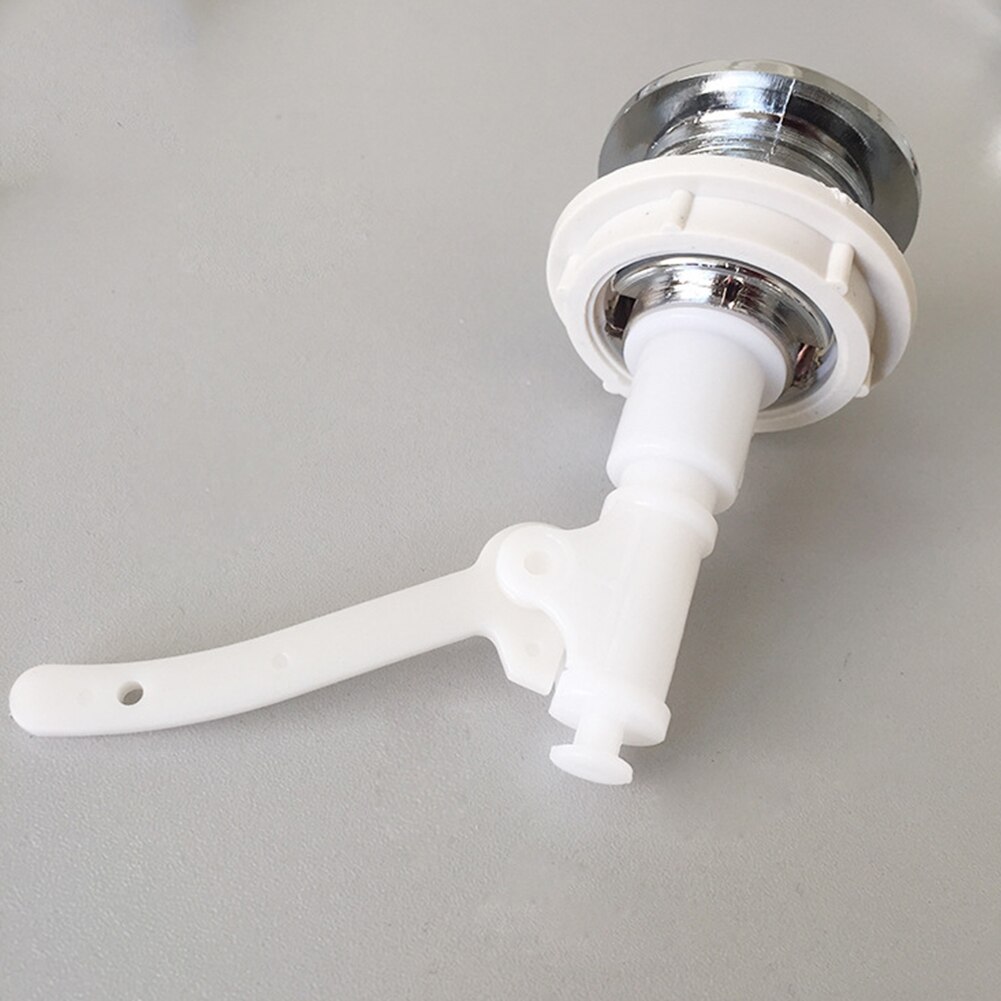 Bathroom Fittings Spring Loaded Dual Flush Press Type Push Button Plumbing Electroplated Replacement Durable Toilet Cistern