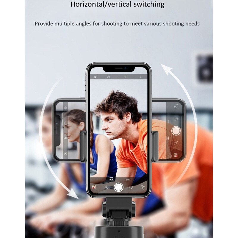 Portable All-In-One Smart Follow Gimbal, 360° Rotates Auto Face & Object Tracking Smartphone Pivo Pod Holder