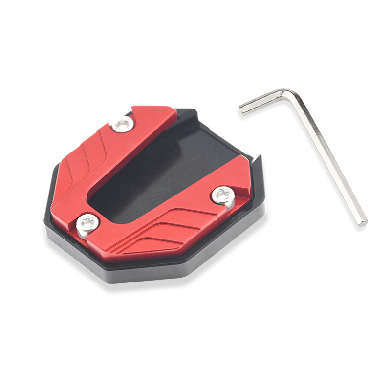 Extensor Universal de soporte para motocicleta y patinete, soporte lateral para pie, placa de soporte antideslizante, Base agrandada: Oro