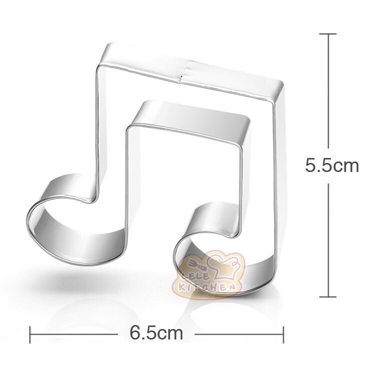 3 stk/sæt musik node kage udstikkere rustfrit stål kikseform fondant udstikker bagetilbehør  k005