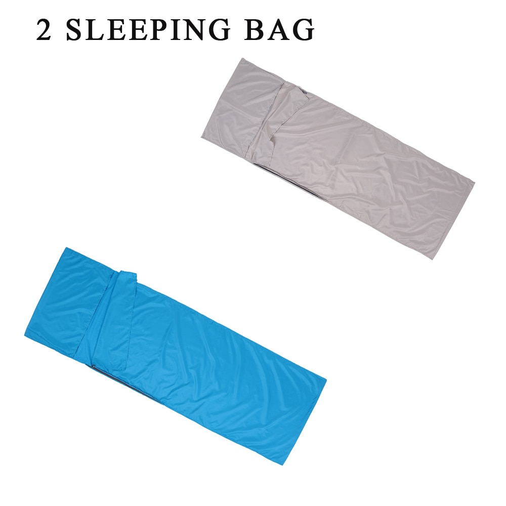 Tomshoo kampeerslaapzak, lazy bag 70*210cm outdoor hiking polyester pongee gezonde slaapzakvoering met kussensloop: Paars