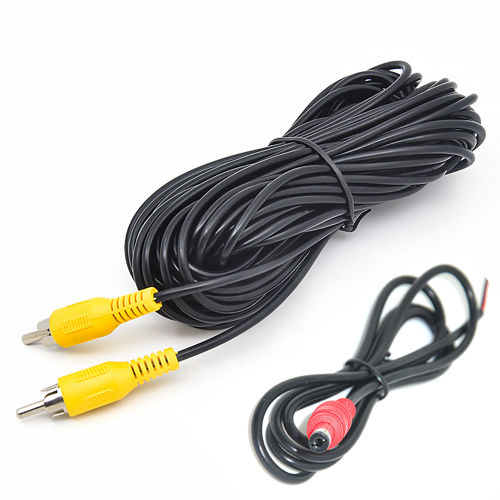 6-20 M RCA Video Kabel mit Energie Linie Für Auto Parkplatz Rückansicht Rückansicht Kamera Anschließen Auto Monitor DVD Abzug Kabel Optional