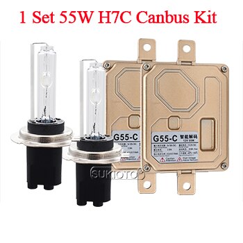 SUKIOTO-balasto para coche, lámpara de bombilla de Xenón H7C HID de 55W, CA 55W, Canbus, 4300K, 5000K, 6000K, sin Error, Kit de balasto Canbus