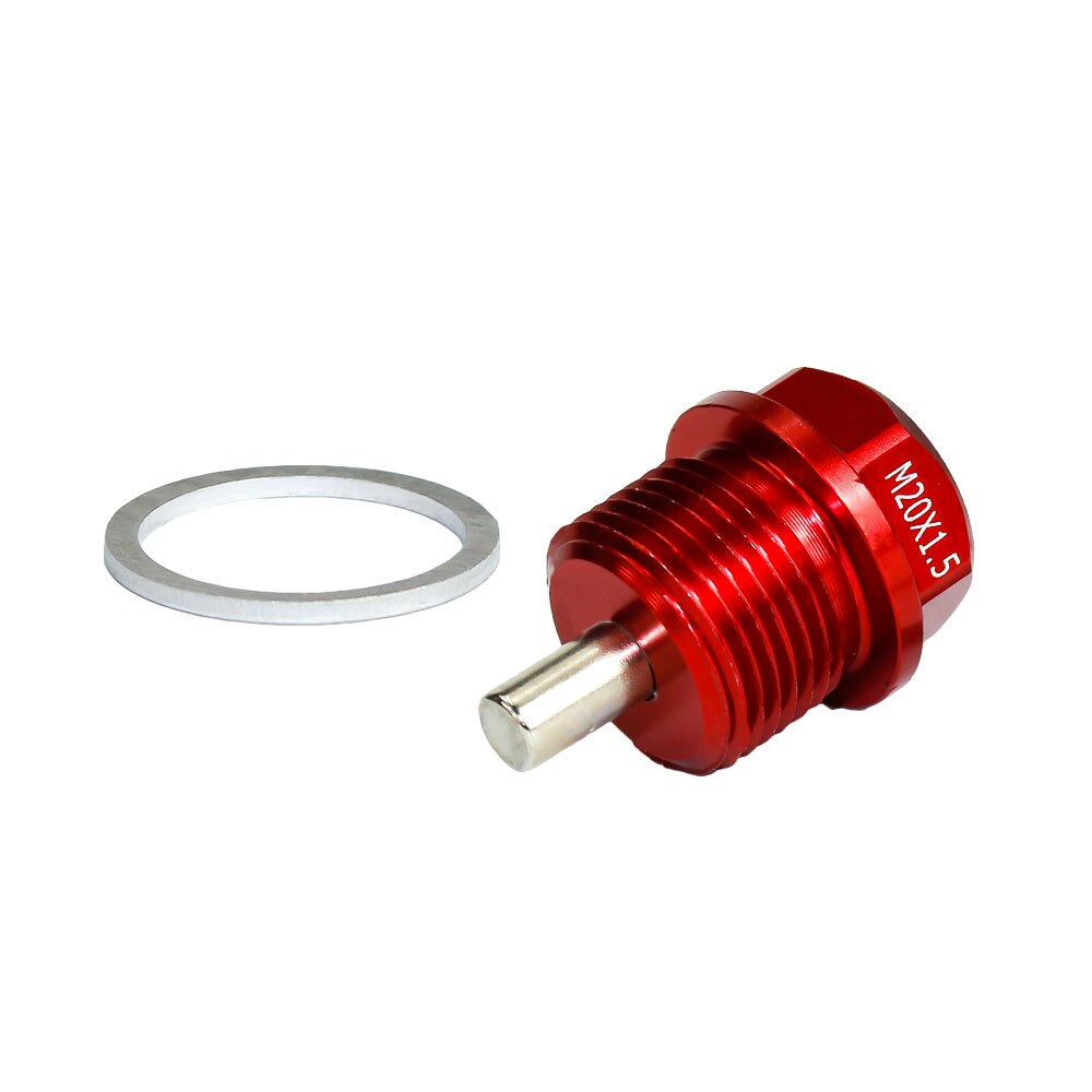 M20*P1.5MM Magnetic Oil Drain Plug Aluminum Bolt/Oil Sump drain plug For All other vehicles with 20x1.5 threaded: RED