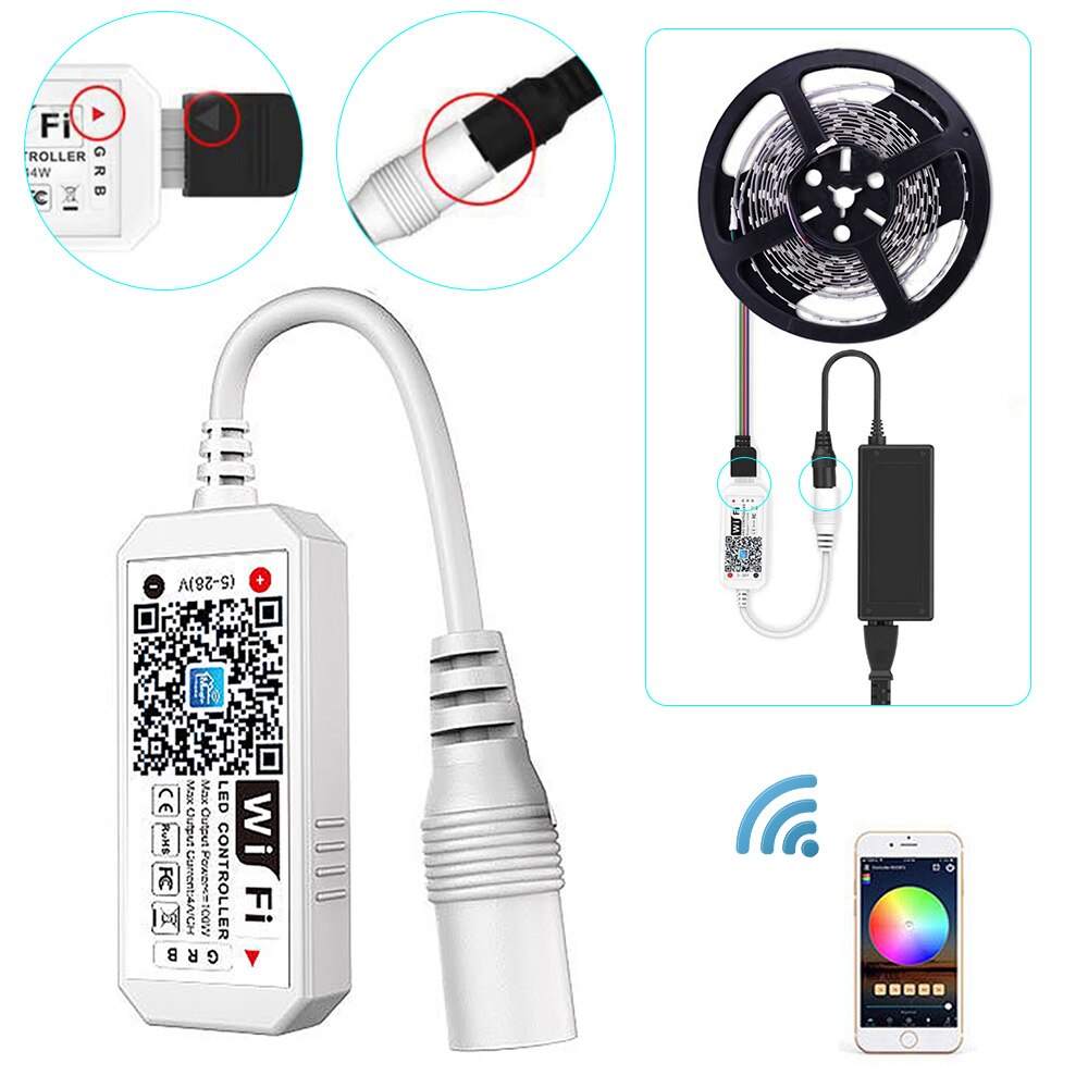 Wifi Mini Rgb Bluetooth Controller Dc 5V 28V Mini Muziek Bluetooth Controller Led Strip Smart Controller Voor Rgb rgbw Led Strip Z