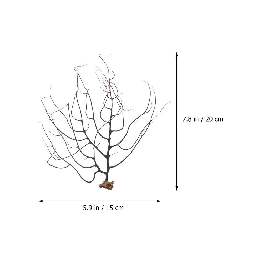 Zwarte Zee Fan Aquarium Aquarium Decoratie Sea Coral Ornament