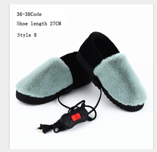 Elektrische Heizung Schuhe Elektrische Hausschuhe Baumwolle Fuß Wärmer Temperatur Einstellung Wiederaufladbare: Style 8