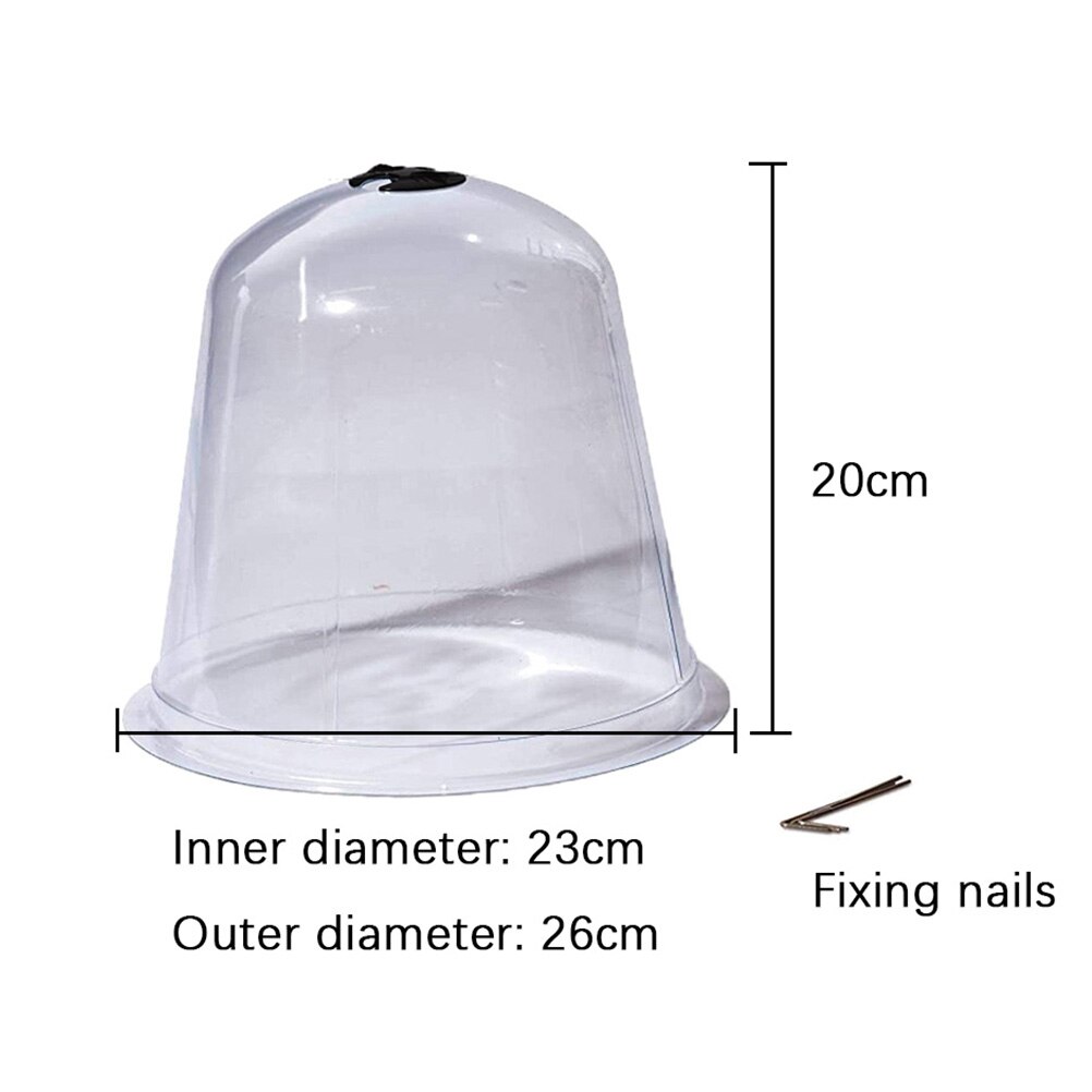 6PCS Reusable Garden Plant Cloche Plastic Greenhouse Garden Cloche Dome Plant Covers Frost Guard Freeze Protection For Garden