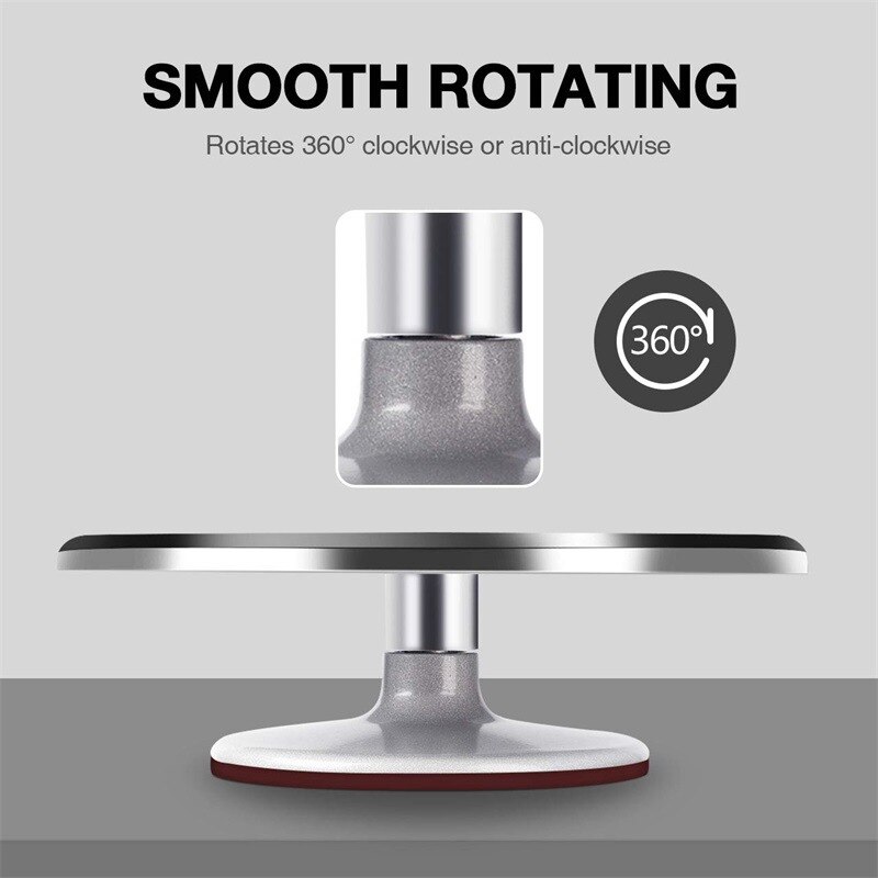 8-12 Inch High Cake Turntable Platform Aluminum Alloy Rotating Baking Stand Decorating Tools Mould Scale Maker Dessert