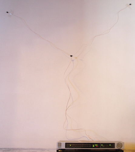 8FT Indoor FM Dipole T shape Antenna,Copper Aerial-HD Radio Female Pal Connector, 75 Ohm for Sony Chaine Stereo Receiver