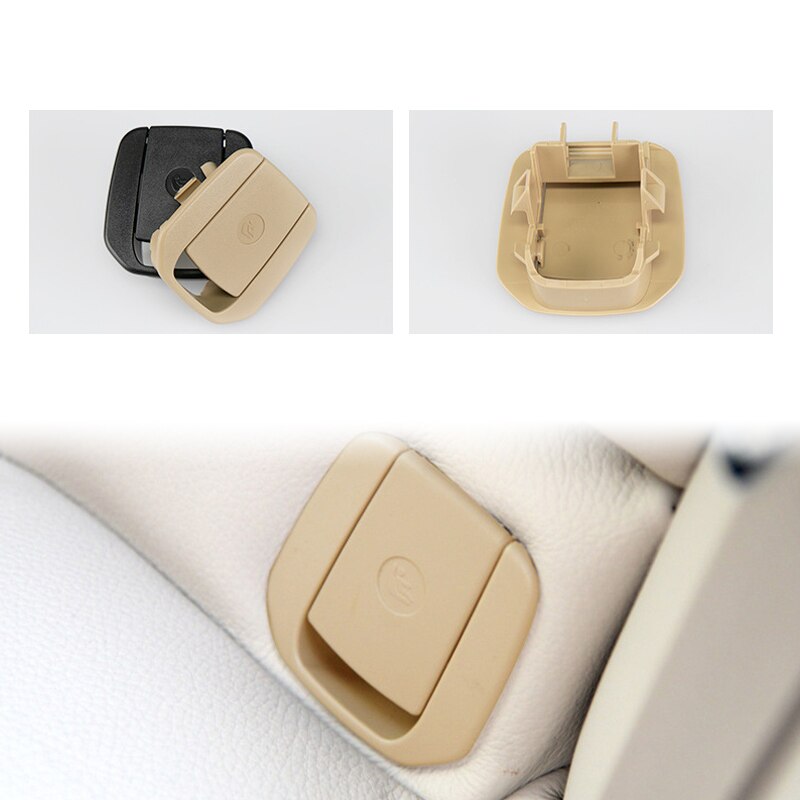 Noir/Beige voiture siège arrière crochet ISOFIX couverture ABS enfant retenue boucle accessoires pour BMW X1 E84 3 série E90/F30 1 série E87