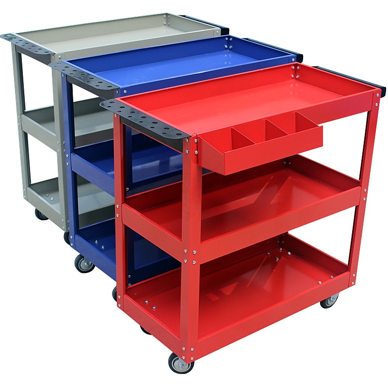 Handcart Toolbox Storage Movable Three Layer Tool Drawer