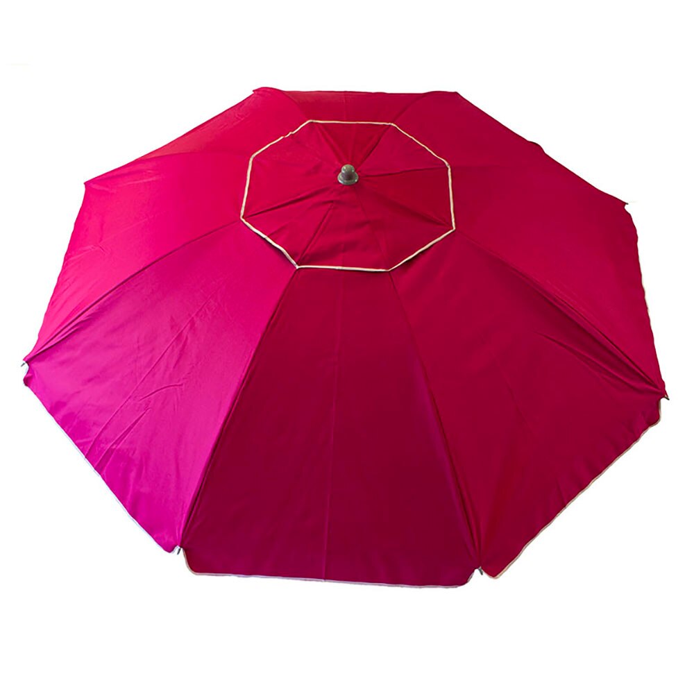 Sombrilla playa inclinable 240 Cm hierro y poliéster protección UV con pincho y funda: Rojo