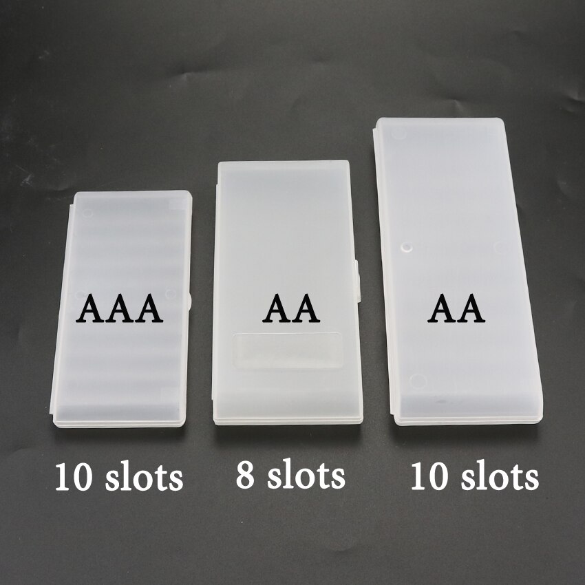 8/10 Grid AA AAA Plastic Battery Holder Case Organizer Container AA Batteries Storage Box Holder Hard Case Cover Battery Holder