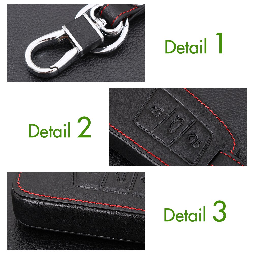 Bil læder smart nøgle cover cover beskytter til vw passat  b8 / cc /tiguan /til skoda superb  a7, biltilbehør