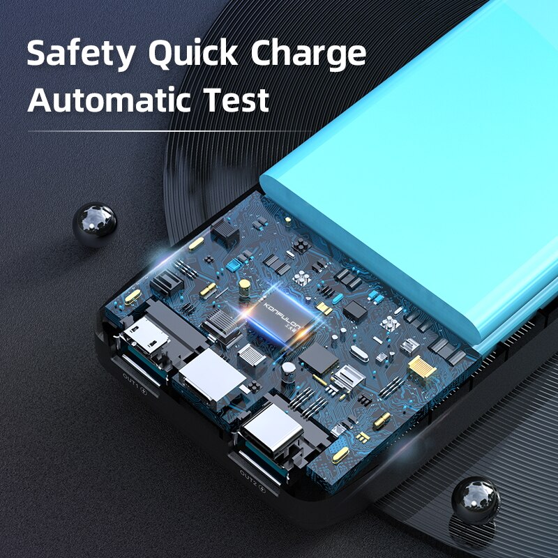 Power bank  qc 3.0 18w powerbank 30000 mah 22.5w vooc digitalt display ekstern batterioplader  pd 18 w til iphone huawei / laptop