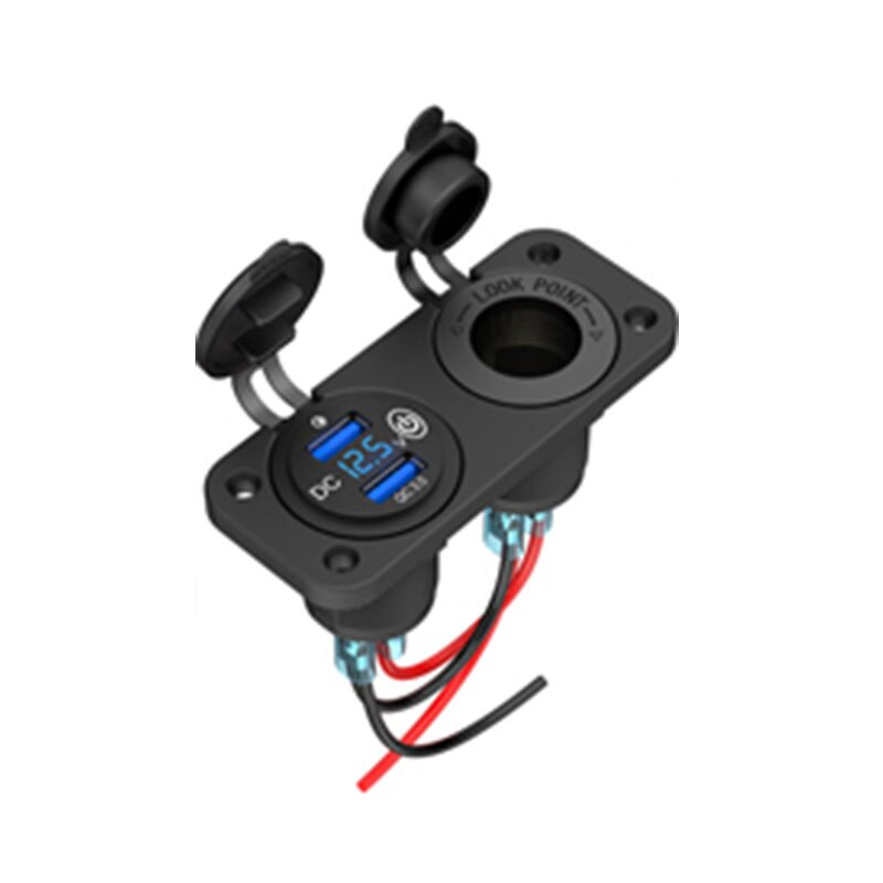 Dual USB Car Charger Quick Charge 3.0 USB Car Socket For 12V / 24 V Cars, Ships, Motorcycles, Trucks With Touch Switch Dropshipp