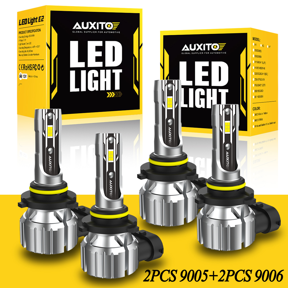 AUXITO 2 Stück H11 LED-Lampen in PTF H8 Nebelscheinwerfer Abblendlichtbirne Kopflicht 50 W hoch Energie 6500 K 12 V 9005 HB3 9006 HB4 Lampenbausatz Combo: P13W