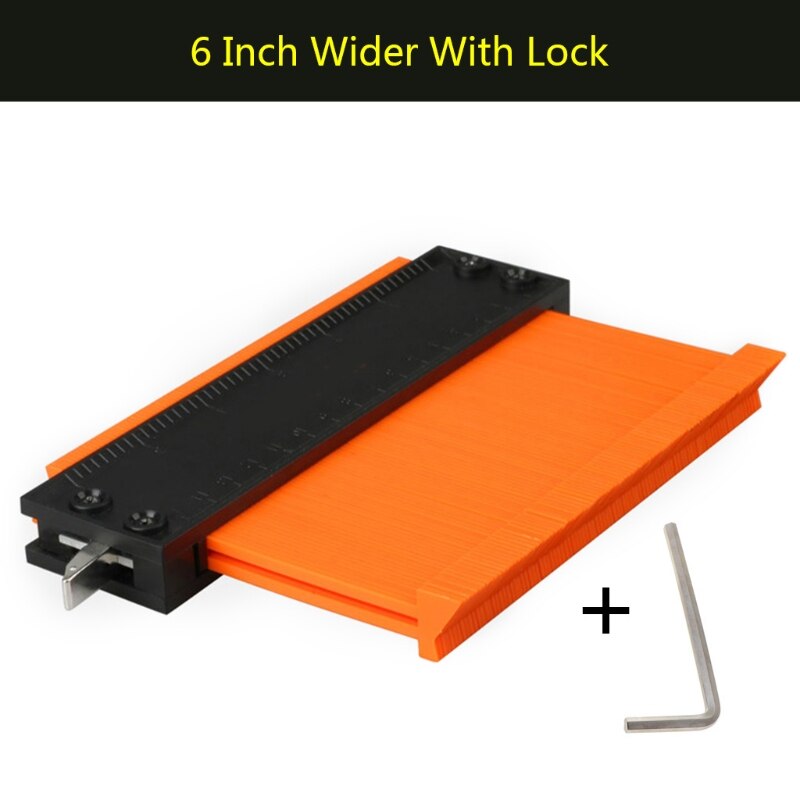 Lock Wider Contour Gauge Profile Tool Alloy Edge Shaping Wood Measure Ruler N0HB: B