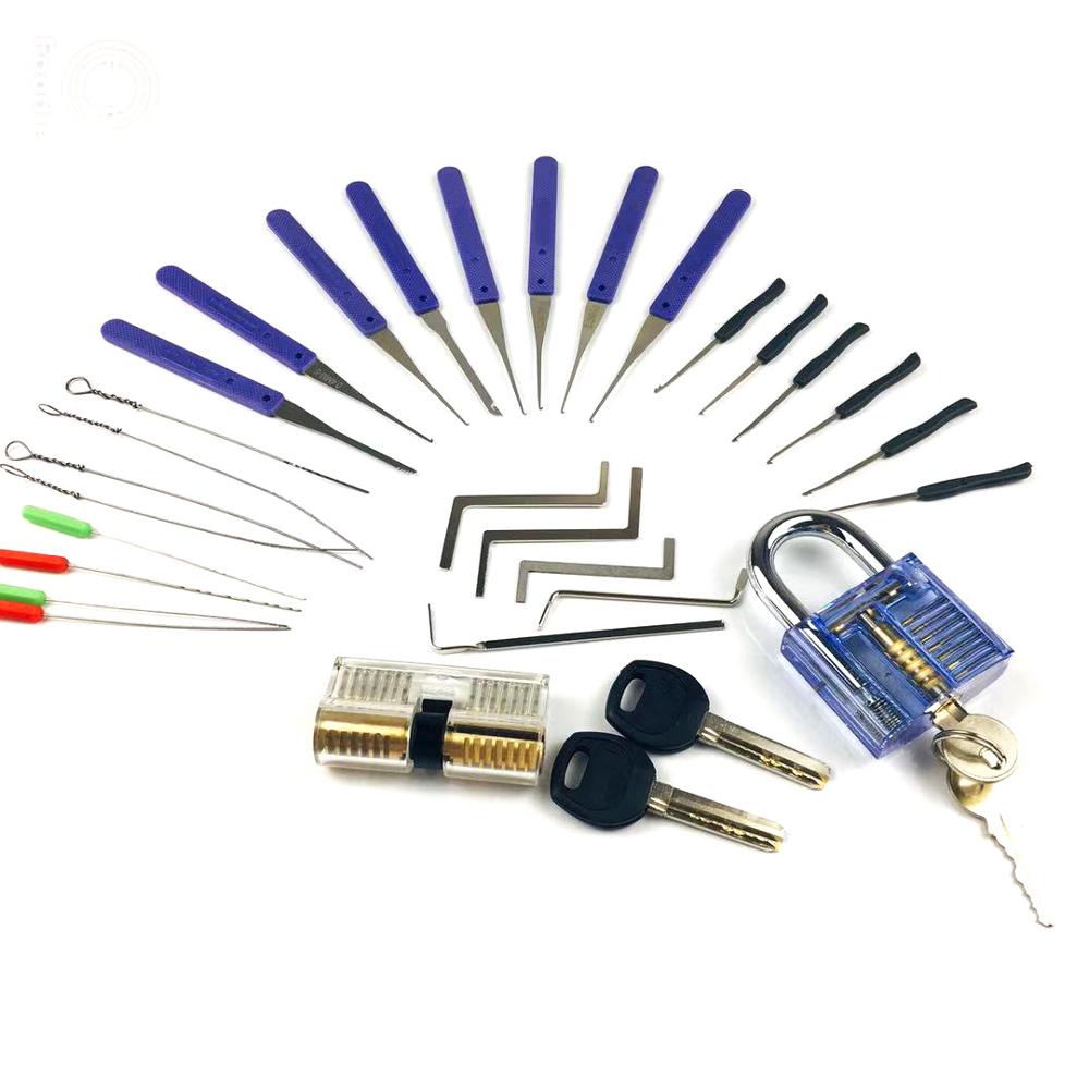 6 in 1/5 in 1Lock Picking Practice Set for Beginner,Locksmith Tools Set,2pcs Locks with Tension Tools,Broken Remove Tools: 5C