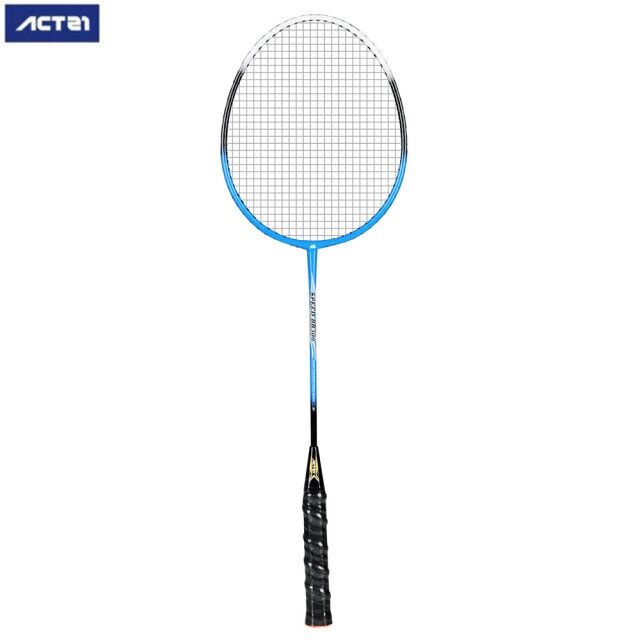 ACTEI white black badminton racket iron alloy one badminton racket set exquisite and durable outdoor sports: blue white black