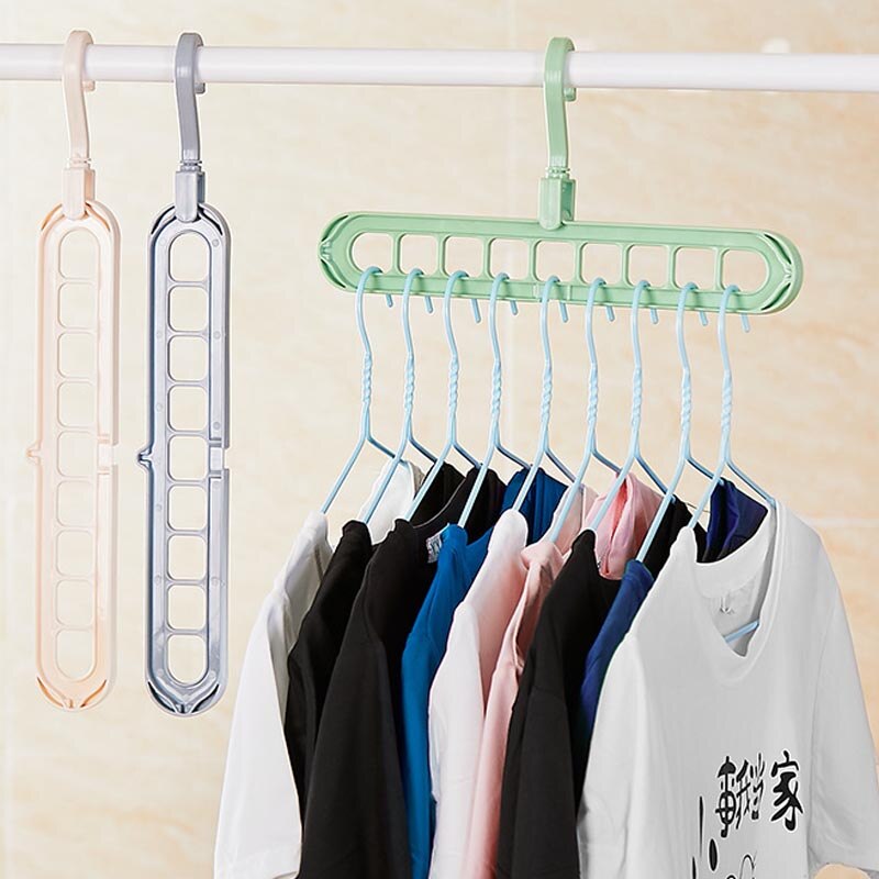 1pcs 360 ° Rotation Hangers Multi-function Clothes Hanger Non-slip Clothing Rack Save Space Large Capacity