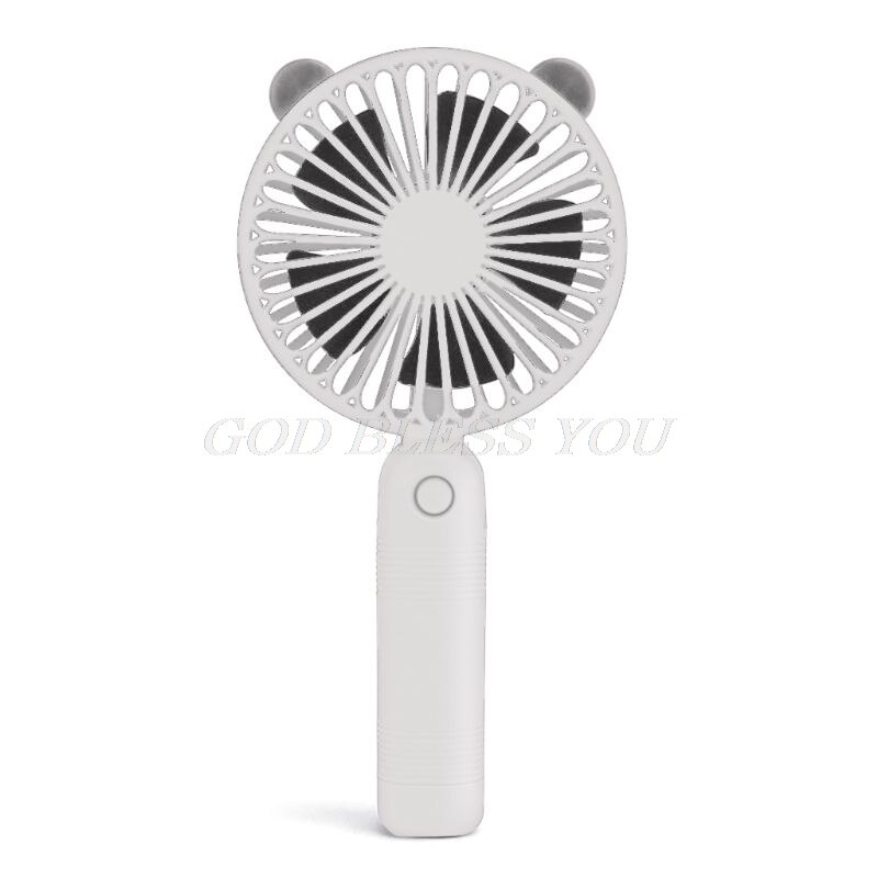 Cute Cartoon Mini Handheld Fan Portable USB Charging Fan Air Cooler for Student: White
