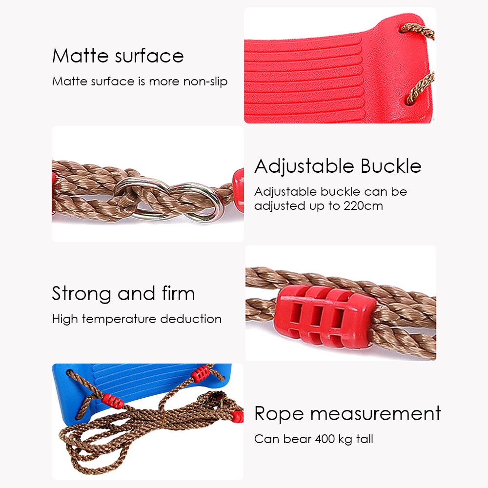 Outdoor Swing Toys for Children Indoor Swing Rope Seat Molded For Kids Enjoy Flowers Birdsong Garden Toy Swings