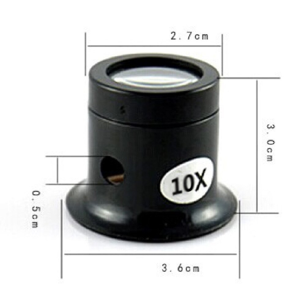 Joyero lupa de reloj herramienta 10X/5X lupa Monocular lupa lente lupa de ojo Len Kit de reparación herramienta: 10X