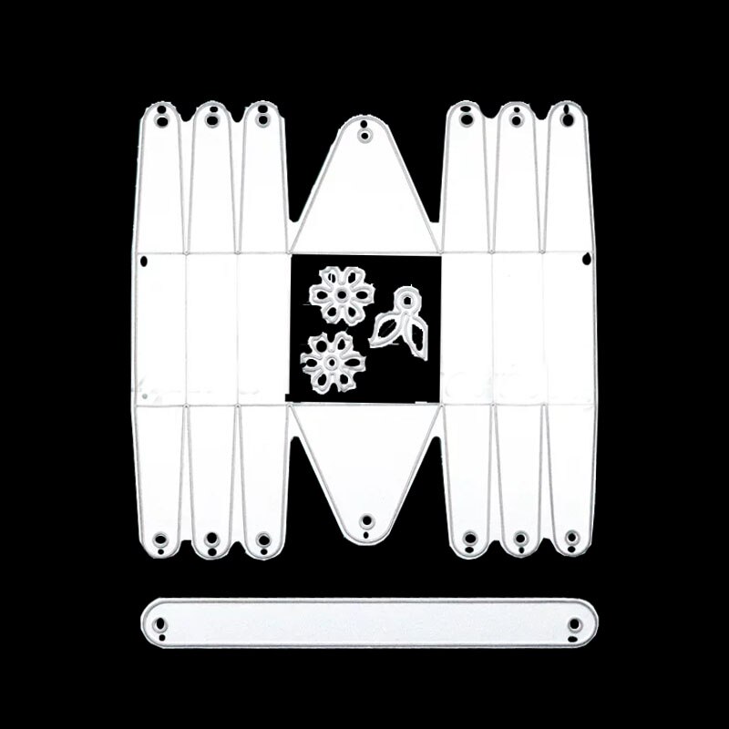 MESOPOTAMIA DIY Scrapbooking birthday Love Party Explosion Box Die Cutting Dies Decorative Embossing Silver Dies Cutting: SH317