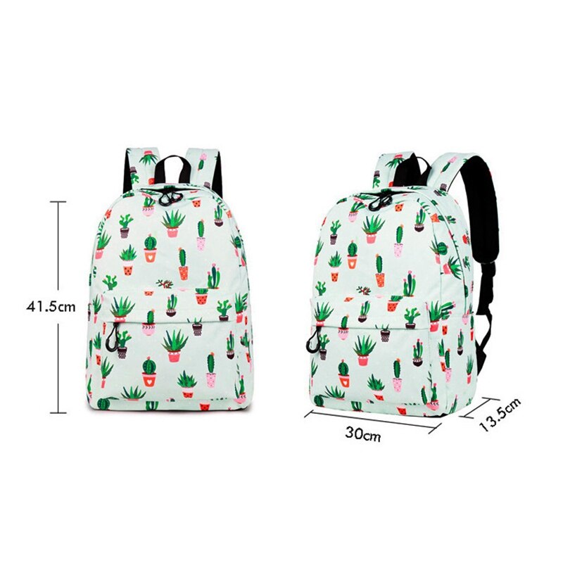 Waterbestendig Mode Cactus Gedrukt School Rugzak Met 15.6 Inch Laptop Sleeve Leuke Boekentas Voor Meisjes Student Rugzak Stat