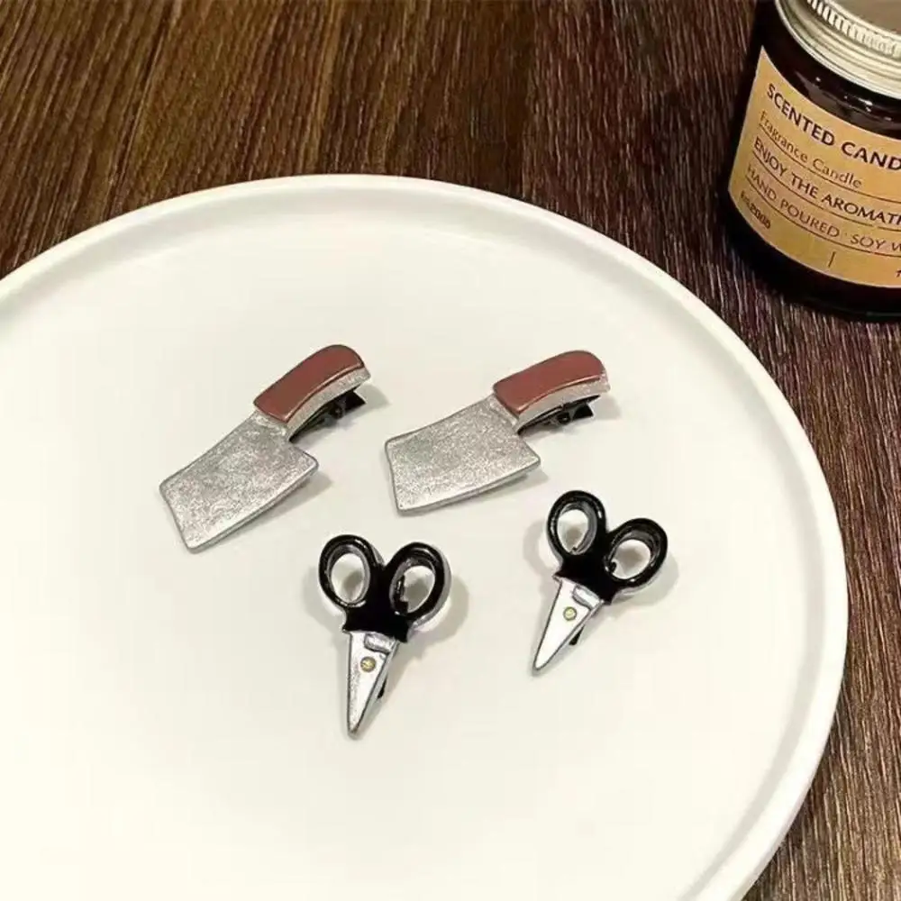 Pinces à cheveux couteau d'émulation, , drôle et , ampoule Emoji, épingles à cheveux, pince à bec de canard, accessoires pour cheveux pour filles, pince à frange latérale
