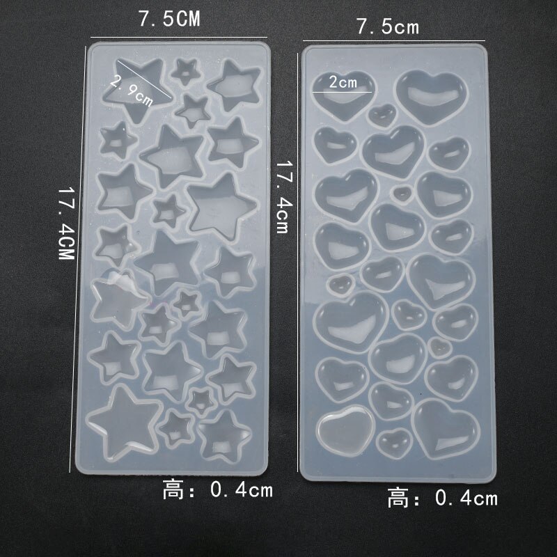 11 Style Star Candy Animal Gemstone Necklace Patch Silicone Mould For DIY Epoxy Resin Decorative Craft Jewelry Making Mold