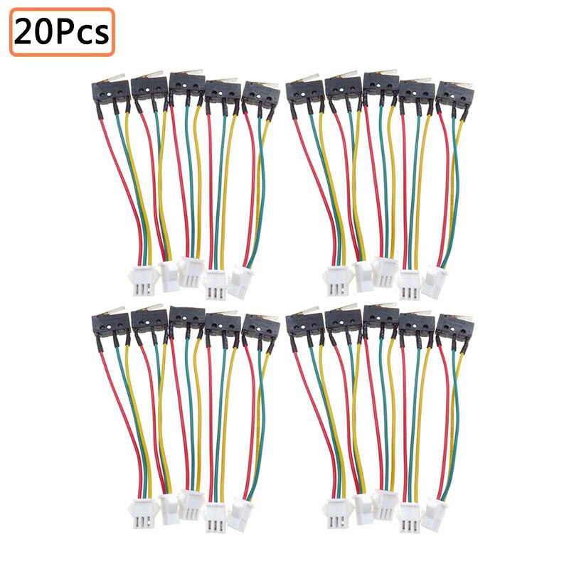 20Pcs Gas Water Heater Parts Micro Switch Spare Replacement Parts Three Wires 5A 250V Small On-off Control Home Appliance Parts