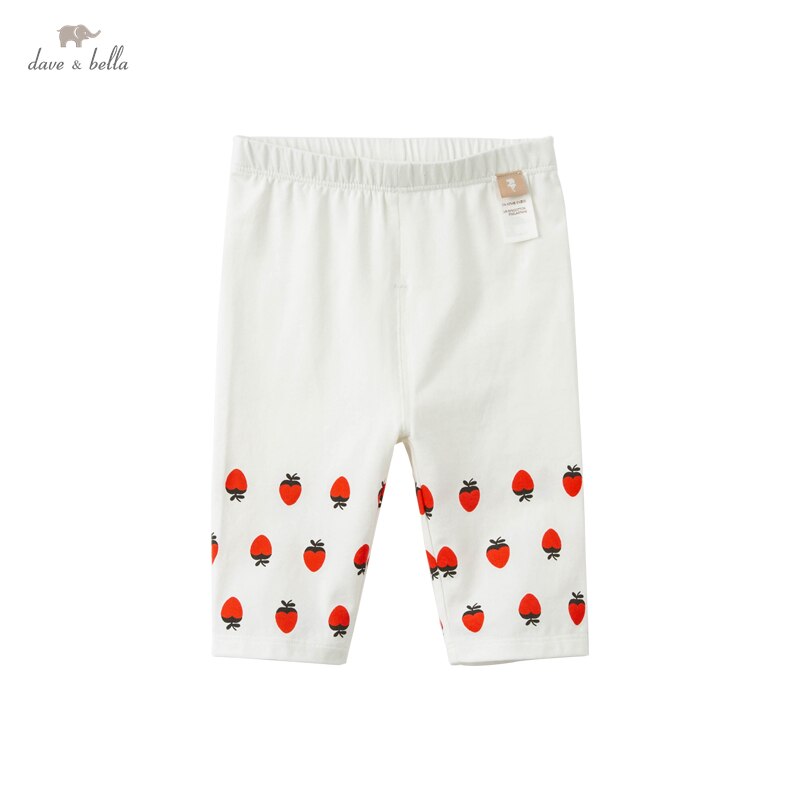 DB17783 dave bella estate neonate moda cartone animato stampa pantaloni bambini lunghezza polpaccio bambini ragazza pantaloni pantaloni bambino neonato