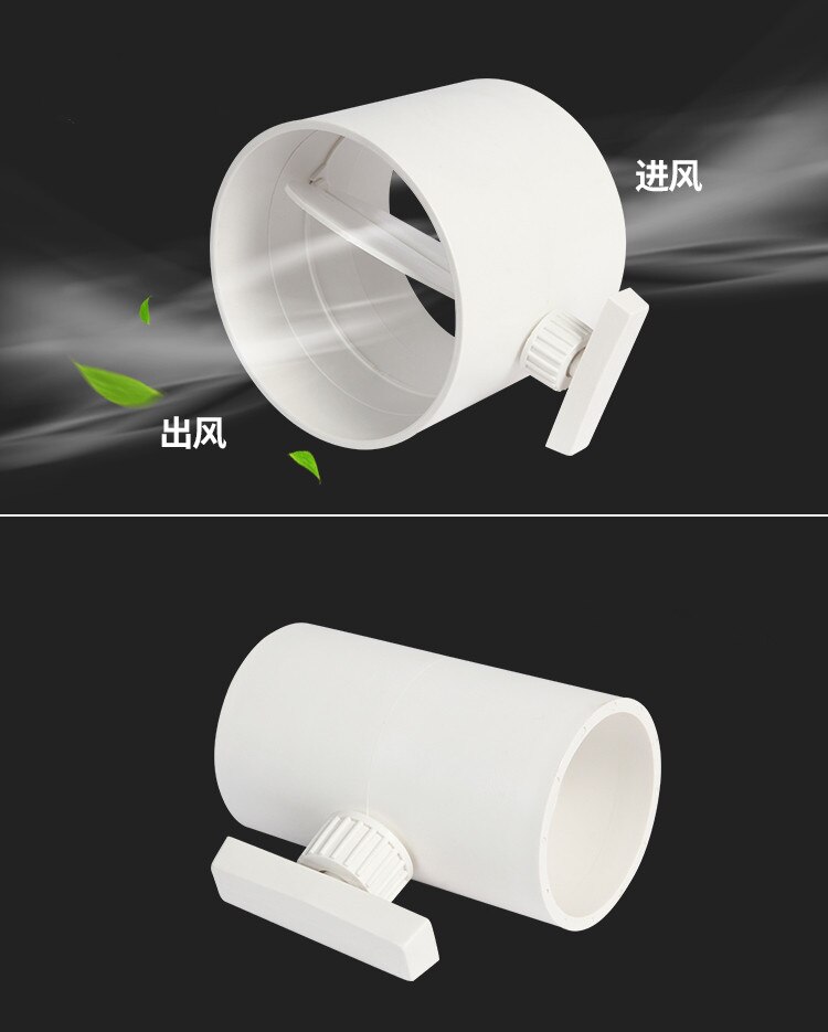 HVAC Manual Plastic Air Damper Damper 75-200mm Volumetric Flow Rate Damper Duct Valve for 3-8 inch Ventilation Pipe
