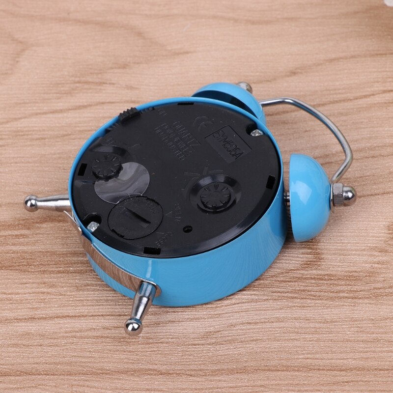 40mm Mini Metal Alarm Clock Portable Home Outdoor Lovely Cartoon Watch Retro Metal Alarm Clock Desktop