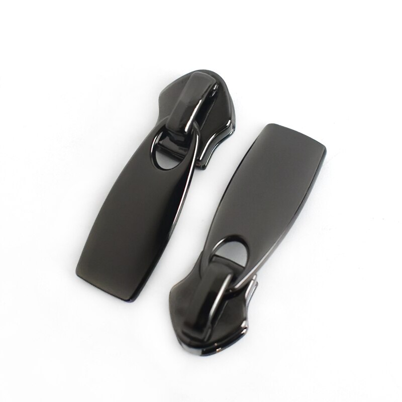 Meetee 10pcs 5# Zipper Silder for Nylon Zip for Jacket Pocket Zippers Head Puller DIY Zips Repair Replacement Sewing Accessories: GunColor