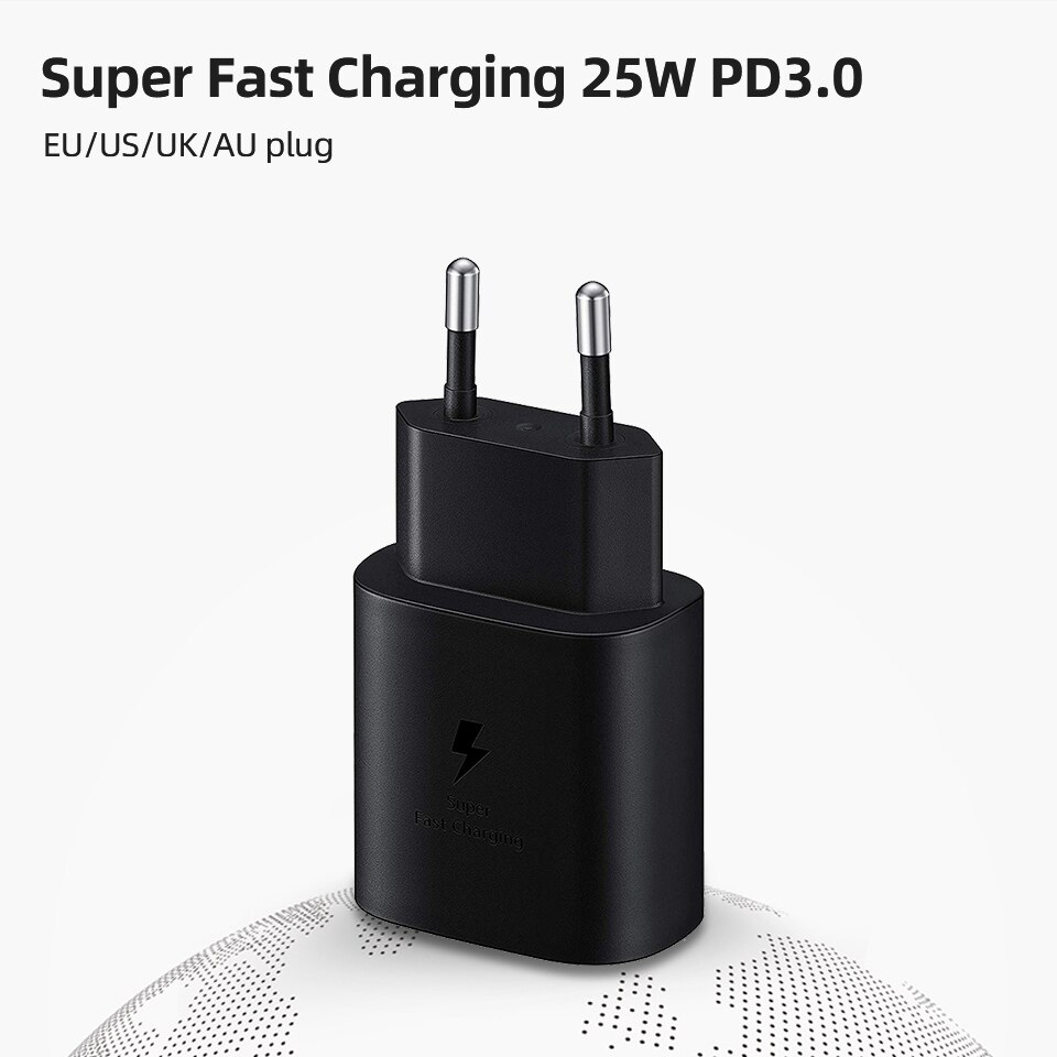 Samsung-cargador de carga súper rápida para móvil, dispositivo de carga de 5G y 25w, con Usb tipo C Pd PPS, para Galaxy Note 20 Ultra 10, Samsung S22, S21, S20