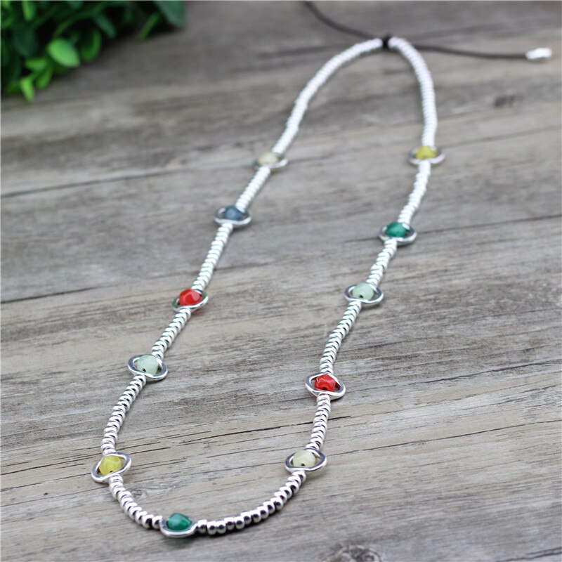 Anslow-collar de cuentas Vintage para mujer, accesorio de joyería de 70cm de longitud, hecho a mano, cadena, suéter, , LOW0052AN