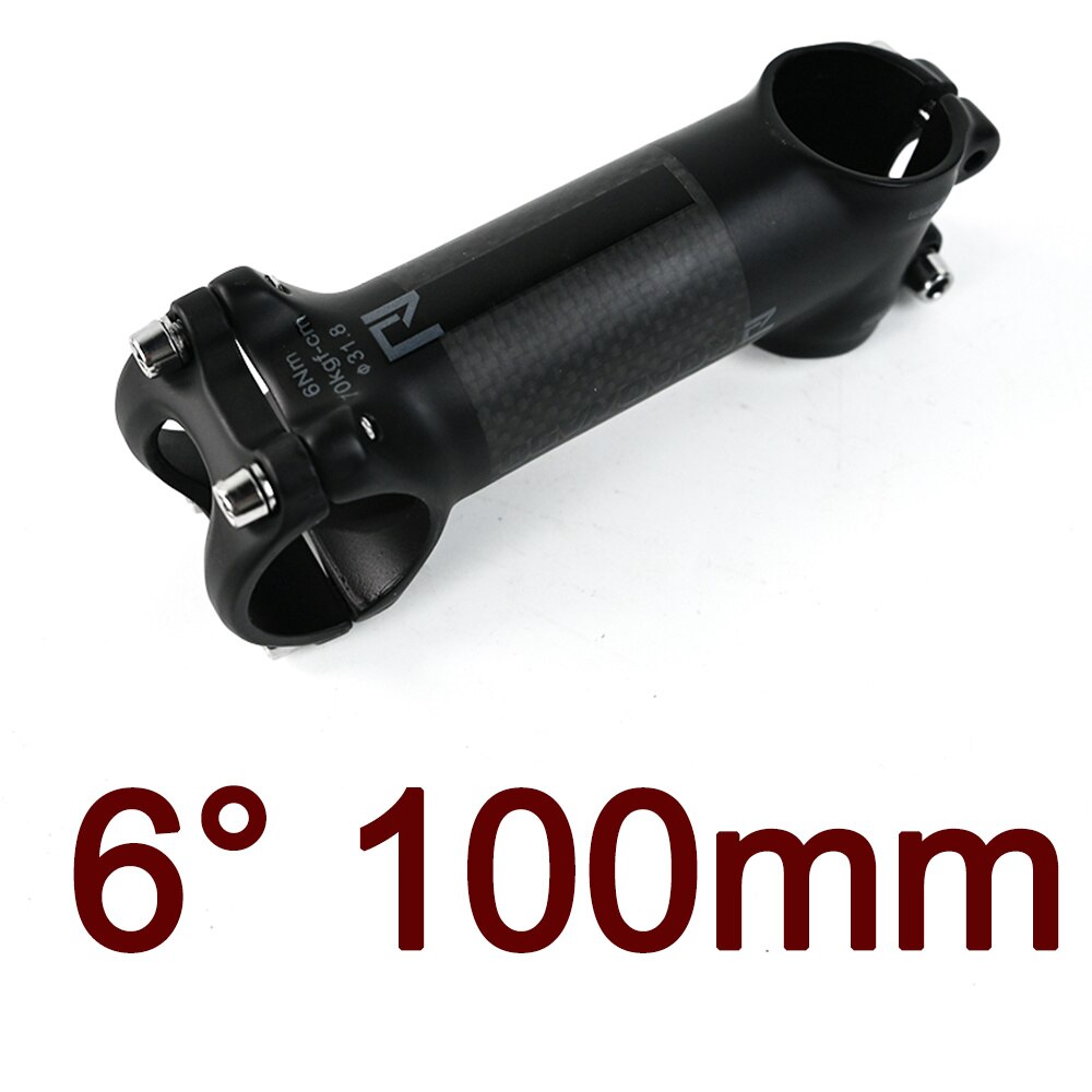 ROADNADO MTB Bike Stem Carbon Fiber+Aluminum Alloy Bicycle Handlebar Stem Road Bike Stem 6/17 Degree 60/70/80/90/100/110MM: 6 Degree 100mm